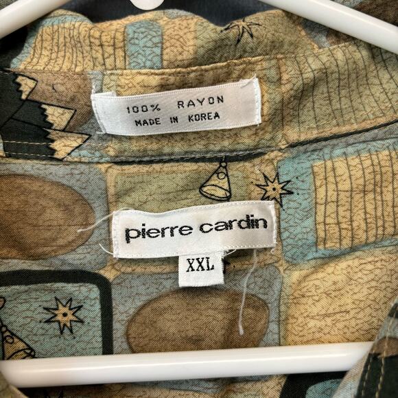 Vintage Pierre Cardin Shirt Mens XXL Button Down Biggie Tupac Streetwear Martini - Picture 3 of 6
